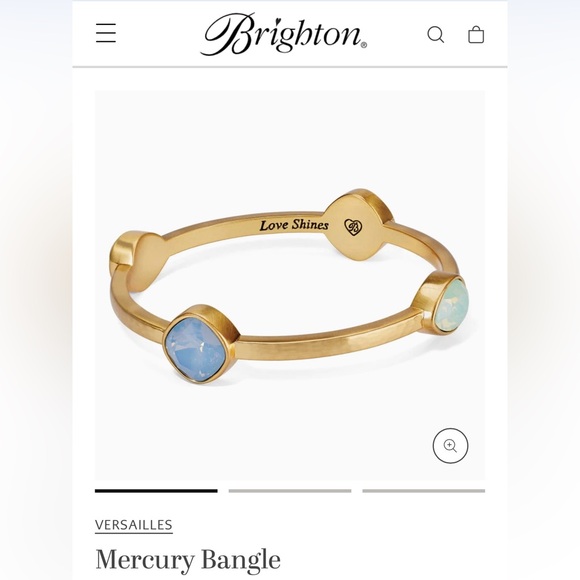 Brighton Collectibles Mercury Bangle Versailles Collection Brushed Gold - Picture 2 of 10